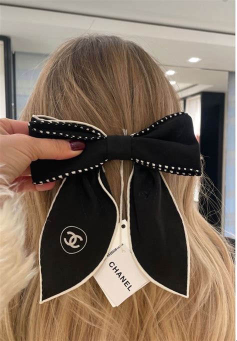 hair bow chanel|chanel bow tie for hair.